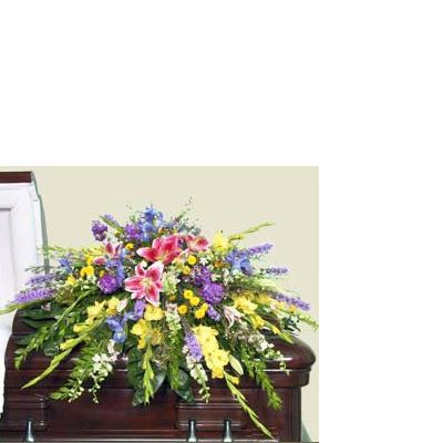 CALL FOR CONSULTATION Restful Garden Casket Spray