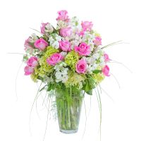 Pink and White Elegance vase