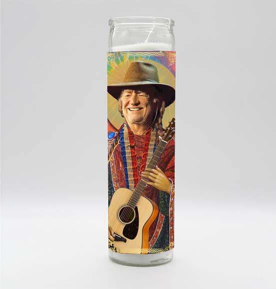 Secular Saints Prayer Candle: Willie Nelson