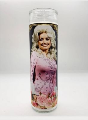 Secular Saints Prayer Candle: Dolly Parton available for sale at Scent & Violet in Houston, TX 