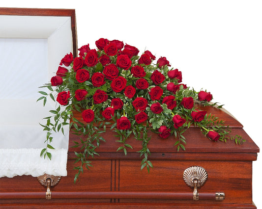 CALL FOR CONSULTATION: Simply Roses Casket Spray