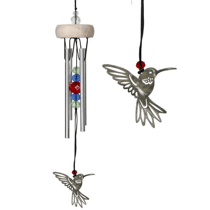 Decorative wind chime with hummingbird design