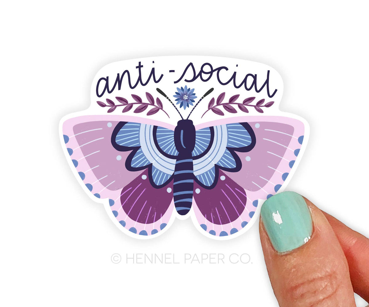 Sticker - Anti-social butterfly
