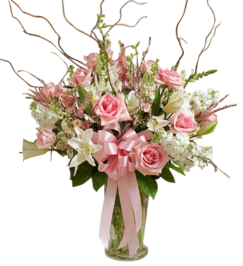 Beautiful Pink & White Vase Arrangement | Scent & Violet ...