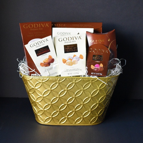 Godiva Chocolates Gift Basket at Scent & Violet, flowers and gifts in Houston, TX