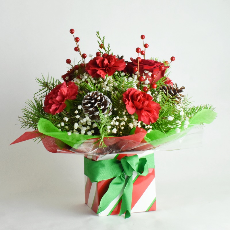 Christmas Present Bouquet at Scent & Violet florist in Houston, TX 