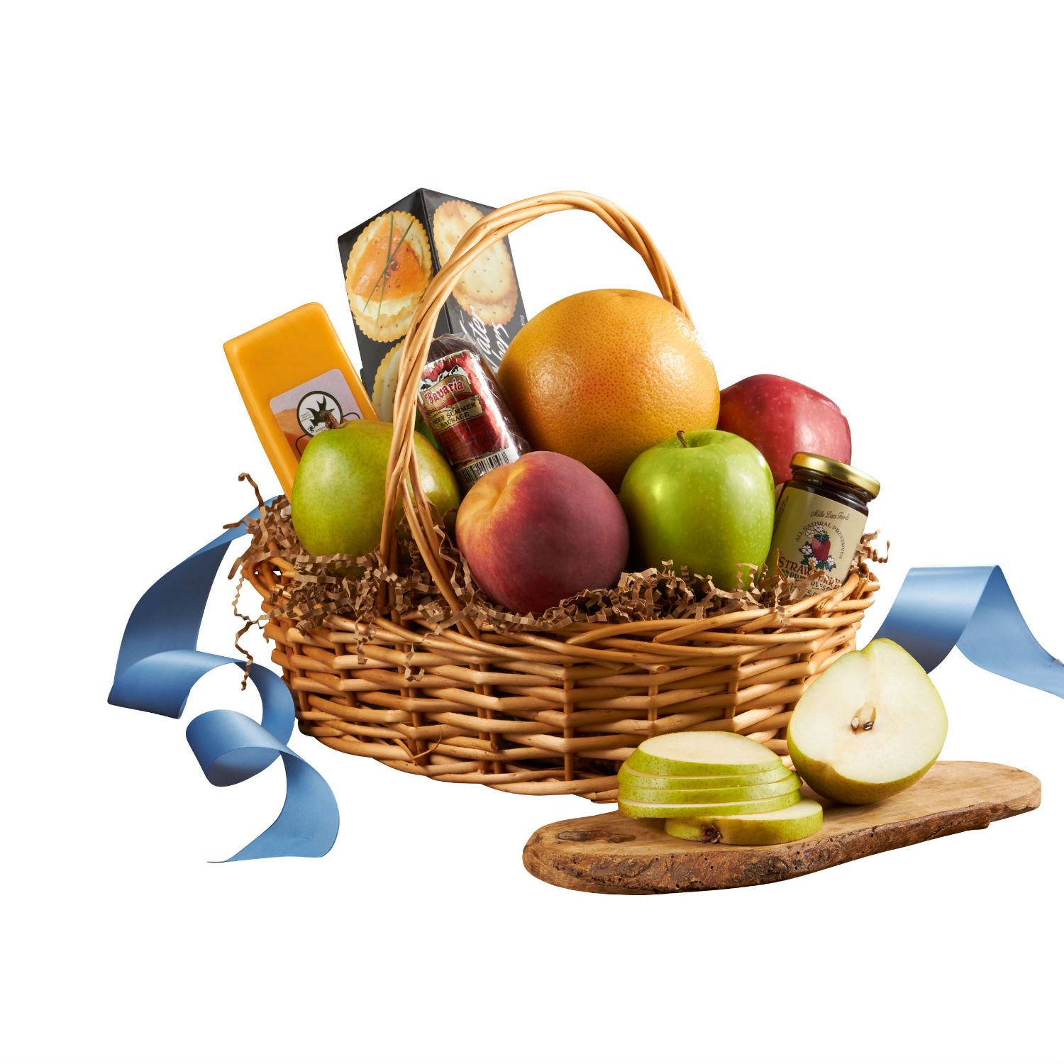 GOURMET SNACKS & FRUIT Gift Basket Scent & Violet flowers and