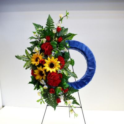 Cemetery Wreath - Silk flowers in Houston, TX