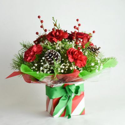 Christmas present bouquet in Houston, TX