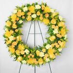 Yellow Funeral Wreath  in Houston, TX