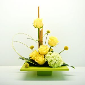 Uplifting Lime & Sunshine bouquet in Houston, TX