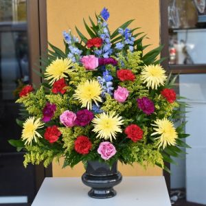 Traditional Sympathy Basket in Bright Colors