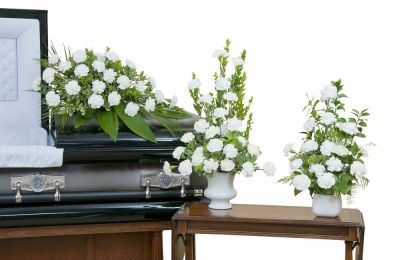 Simple Carnation Funeral Set  in Houston, TX