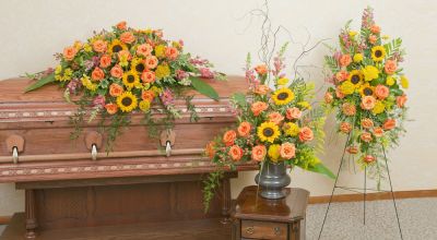 Country Roads Funeral Flowers Set in Houston, TX