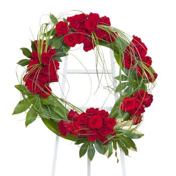Roses Funeral Wreath