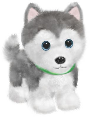 donna - husky puppy plush | scent & violet | flowers and gifts
