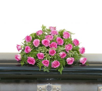 Pink Rose Casket Spray in Houston, TX